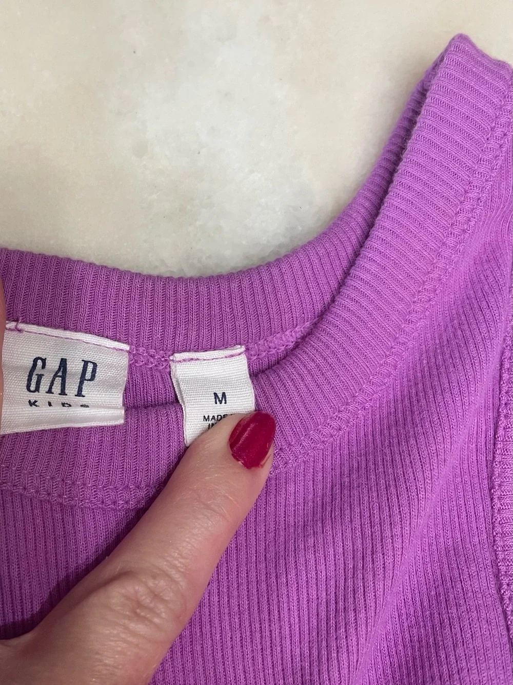 GAP Girls' Sleeveless Bright Purple Cotton Dress